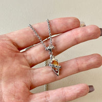 Vintage Four Point Star S925 Sterling Silver Necklace
