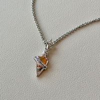 Vintage Four Point Star S925 Sterling Silver Necklace