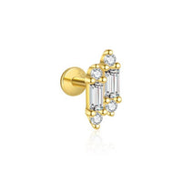 Baguette Rhombus Crystal Single Drop Earring