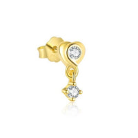 18K Yellow Gold Bow-Knot Shell Pearl Tassel Earring (Single)