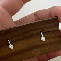 Honey Moon Mini Crystal Hearts Stud Earrings