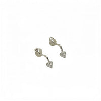 Honey Moon Mini Crystal Hearts Stud Earrings