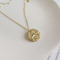 Taurus Constellation Round Tag Necklace