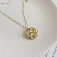 Taurus Constellation Round Tag Necklace