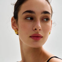 Knotted Hoop Earrings in Electroformed Sterling Silver