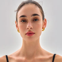 Knotted Hoop Earrings in Electroformed Sterling Silver