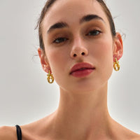 Masculine Geometry Electroformed Hollow Stud Earrings