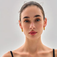 Electroformed U-Shape Rivet Hollow Statement Earrings