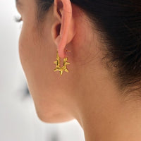 Electroformed U-Shape Rivet Hollow Statement Earrings