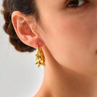 Classic U-Shape Rivet Chunky Hoop Earrings
