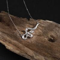 Modern Rhombus Crystal Curved Snake Necklace