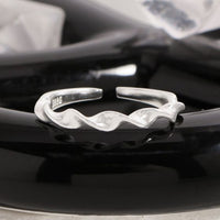 Twisted Wave Adjustable 925 Sterling Silver Ring