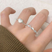 Twisted Wave Adjustable 925 Sterling Silver Ring