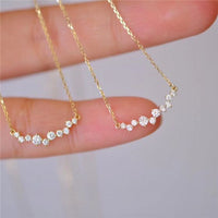 Crystal Smile Necklace, 925 Sterling Silver