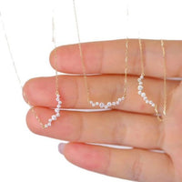 Crystal Smile Necklace, 925 Sterling Silver