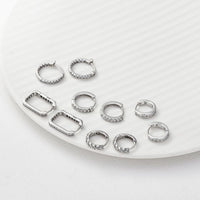 Minimalist Geometric Crystal S925 Sterling Silver Hoop Earrings