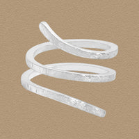 Multi-Layer Snake 925 Sterling Silver Adjustable Ring