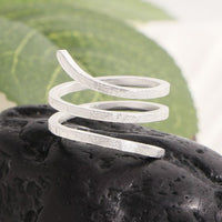 Multi-Layer Snake 925 Sterling Silver Adjustable Ring
