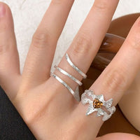 Multi-Layer Snake 925 Sterling Silver Adjustable Ring