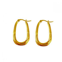U-Shape Geometric 925 Sterling Silver Hoop Earrings