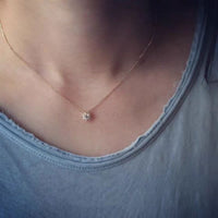 Crystal Sunflower Sterling Silver Necklace