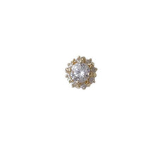 Crystal Sunflower Sterling Silver Necklace