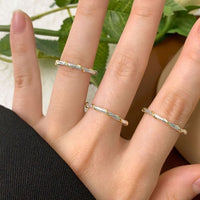 Simple Wrapped Lines Sterling Adjustable Ring