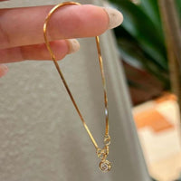 Snake Chain Round Crystal Bubble Bracelet