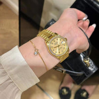 Snake Chain Round Crystal Bubble Bracelet