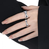 Bow-Knot 925 Sterling Silver Adjustable Ring