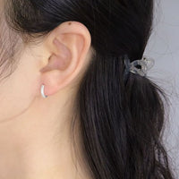 Mini Twisted Circle 925 Sterling Silver Hoop Earrings