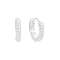 Mini Twisted Circle 925 Sterling Silver Hoop Earrings