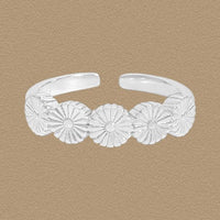 Sunflower 925 Sterling Silver Adjustable Ring