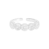 Sunflower 925 Sterling Silver Adjustable Ring