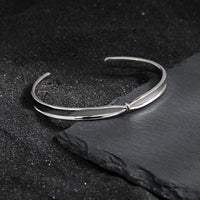 Knot Open Bangle, 925 Sterling Silver