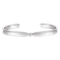 Knot Open Bangle, 925 Sterling Silver