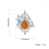Fish Tail Pearl S925 Sterling Silver Crystal Necklace
