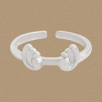 Sea Waves Sterling Silver Adjustable Ring