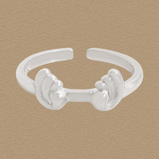 Sea Waves Sterling Silver Adjustable Ring