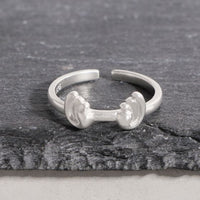 Sea Waves Sterling Silver Adjustable Ring