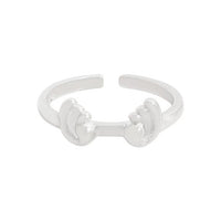 Sea Waves Sterling Silver Adjustable Ring