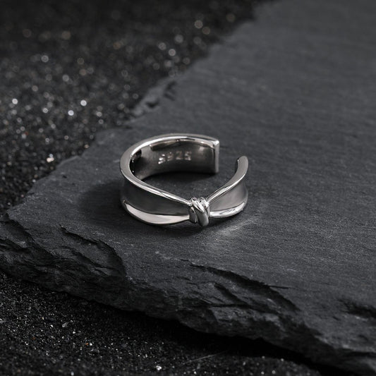 Knot Non-Pierced Earring (Single), 925 Sterling Silver