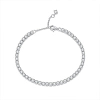 Cubic Zirconia Tennis Bracelet in White Gold Plating, S925 Sterling Silver