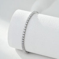 Cubic Zirconia Tennis Bracelet in White Gold Plating, S925 Sterling Silver