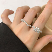Graduation Mini Grape Beads Sterling Silver Adjustable Ring