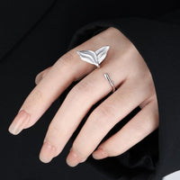 Mermaid Tail Adjustable Ring in 925 Sterling Silver