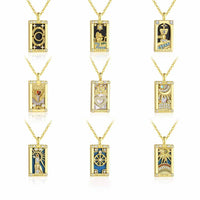 Tarot Card Geometry Necklace in 925 Sterling Silver