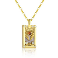 Tarot Card Geometry Necklace in 925 Sterling Silver