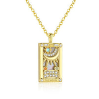 Tarot Card Geometry Necklace in 925 Sterling Silver