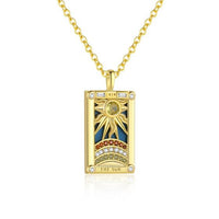 Tarot Card Geometry Necklace in 925 Sterling Silver